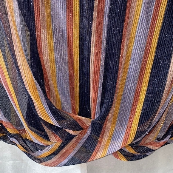 INC Striped Twist Hem Blouse - Picture 5 of 8